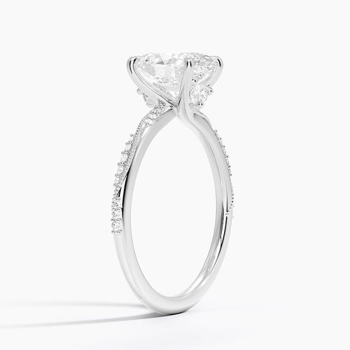 Camellia Hidden Accent 1.5mm Diamond Ring