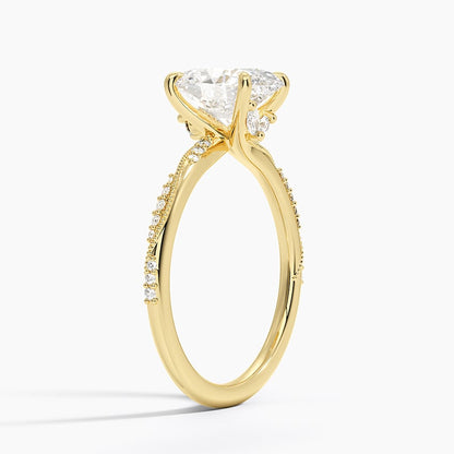 Camellia Hidden Accent 1.5mm Diamond Ring