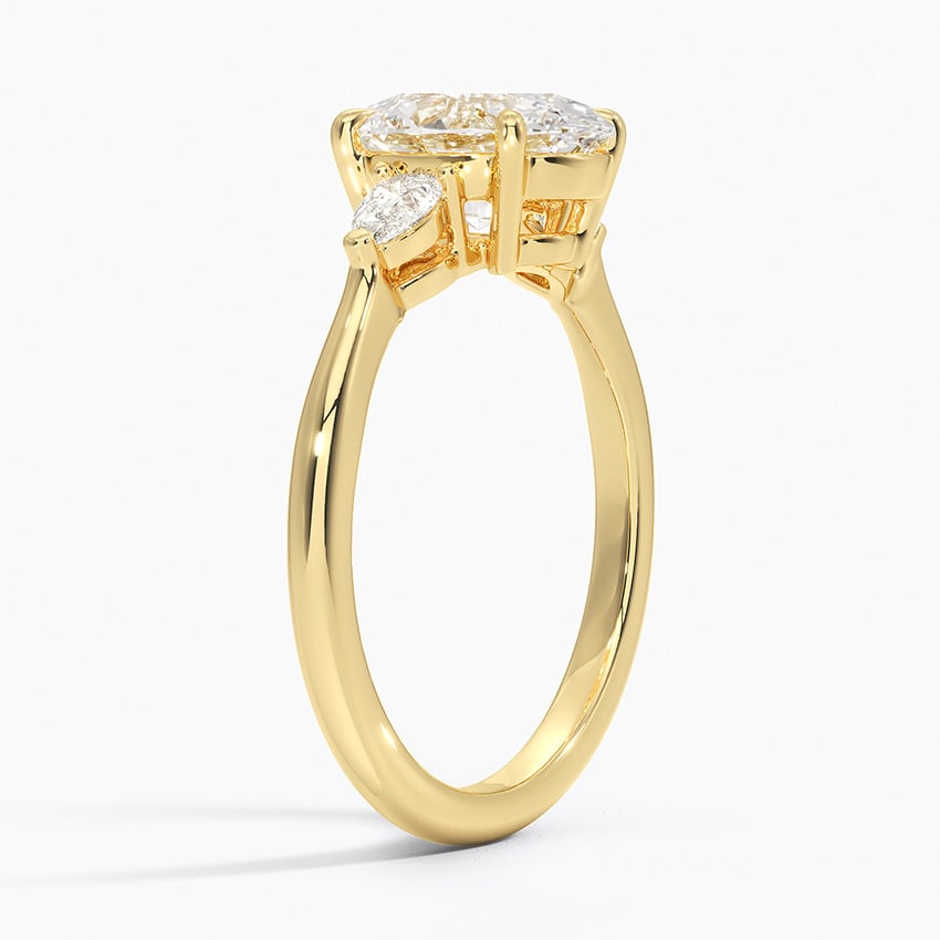 Petite Opera Three Stone Diamond Ring (1/4 ct. tw.) in 18K Yellow Gold