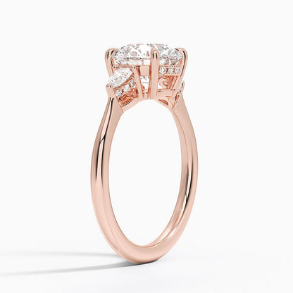 Adorned Petite Opera Three Stone Diamond Ring