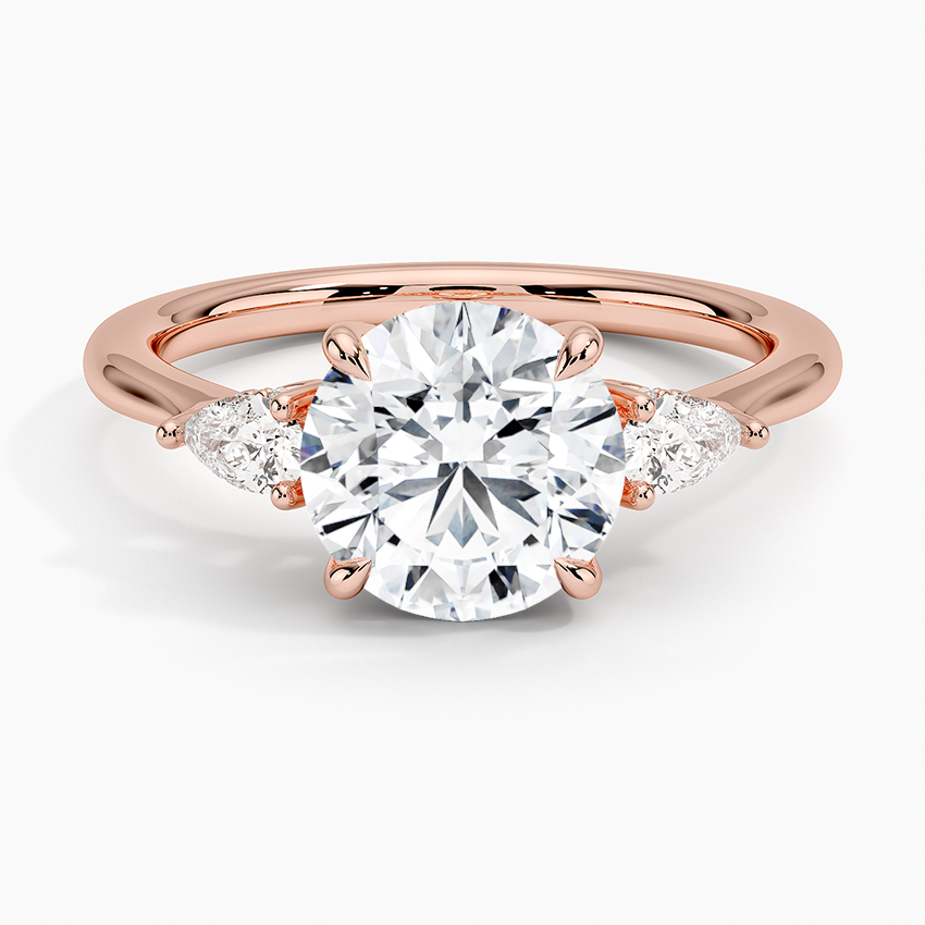 Adorned Petite Opera Three Stone Diamond Ring