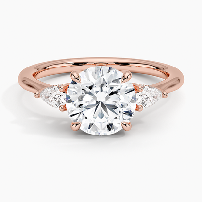 Adorned Petite Opera Three Stone Diamond Ring