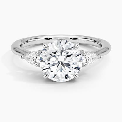 Adorned Petite Opera Three Stone Diamond Ring