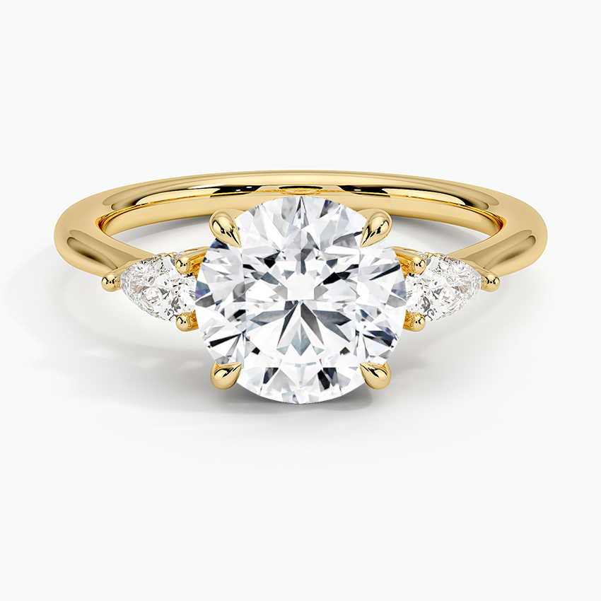 Adorned Petite Opera Three Stone Diamond Ring