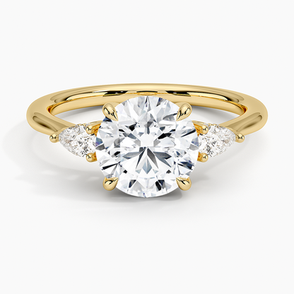 Adorned Petite Opera Three Stone Diamond Ring