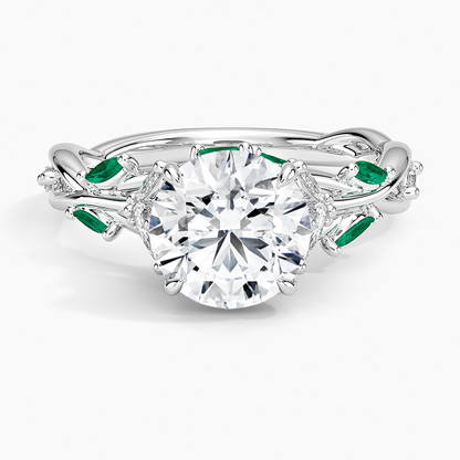 Secret Garden Lab Emerald and Diamond Ring (1/4 ct. tw.)