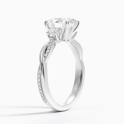 Petite Twisted Vine Three Stone Diamond Ring (2/5 ct. tw.)
