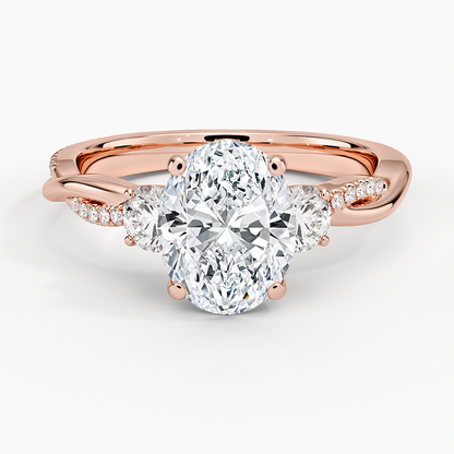 Petite Twisted Vine Three Stone Diamond Ring (2/5 ct. tw.)