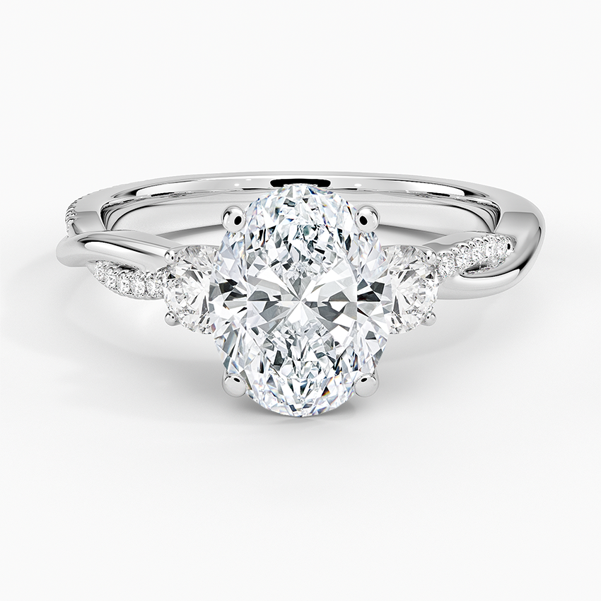 Petite Twisted Vine Three Stone Diamond Ring (2/5 ct. tw.)