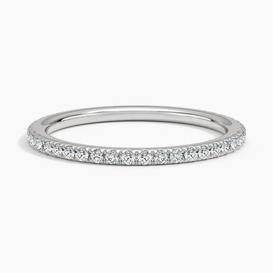 Ballad Three-Quarter Coverage Lab Diamond Ring (1/4 ct. tw.) in 14K White Gold