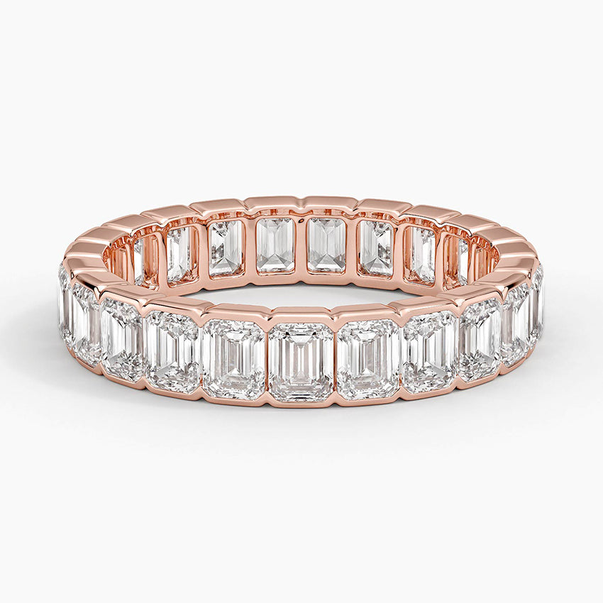 Semi-Bezel Emerald Cut Eternity Lab Diamond Ring (3 ct. tw.)