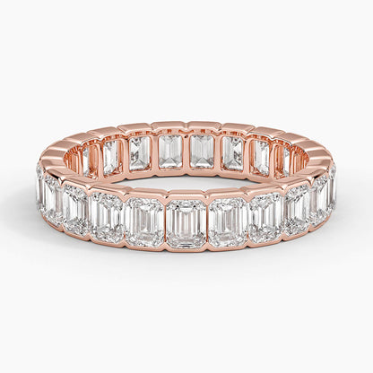 Semi-Bezel Emerald Cut Eternity Lab Diamond Ring (3 ct. tw.)