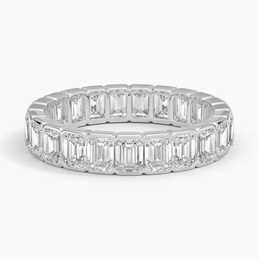 Semi-Bezel Emerald Cut Eternity Lab Diamond Ring (3 ct. tw.)