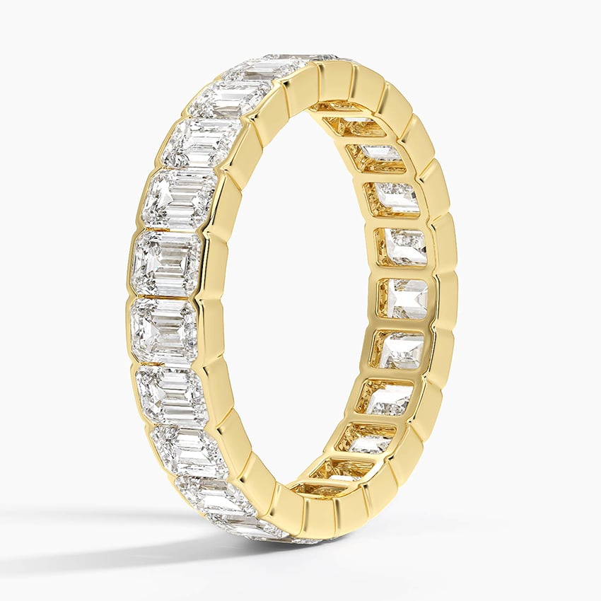 Semi-Bezel Emerald Cut Eternity Lab Diamond Ring (3 ct. tw.)