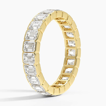 Semi-Bezel Emerald Cut Eternity Lab Diamond Ring (3 ct. tw.)