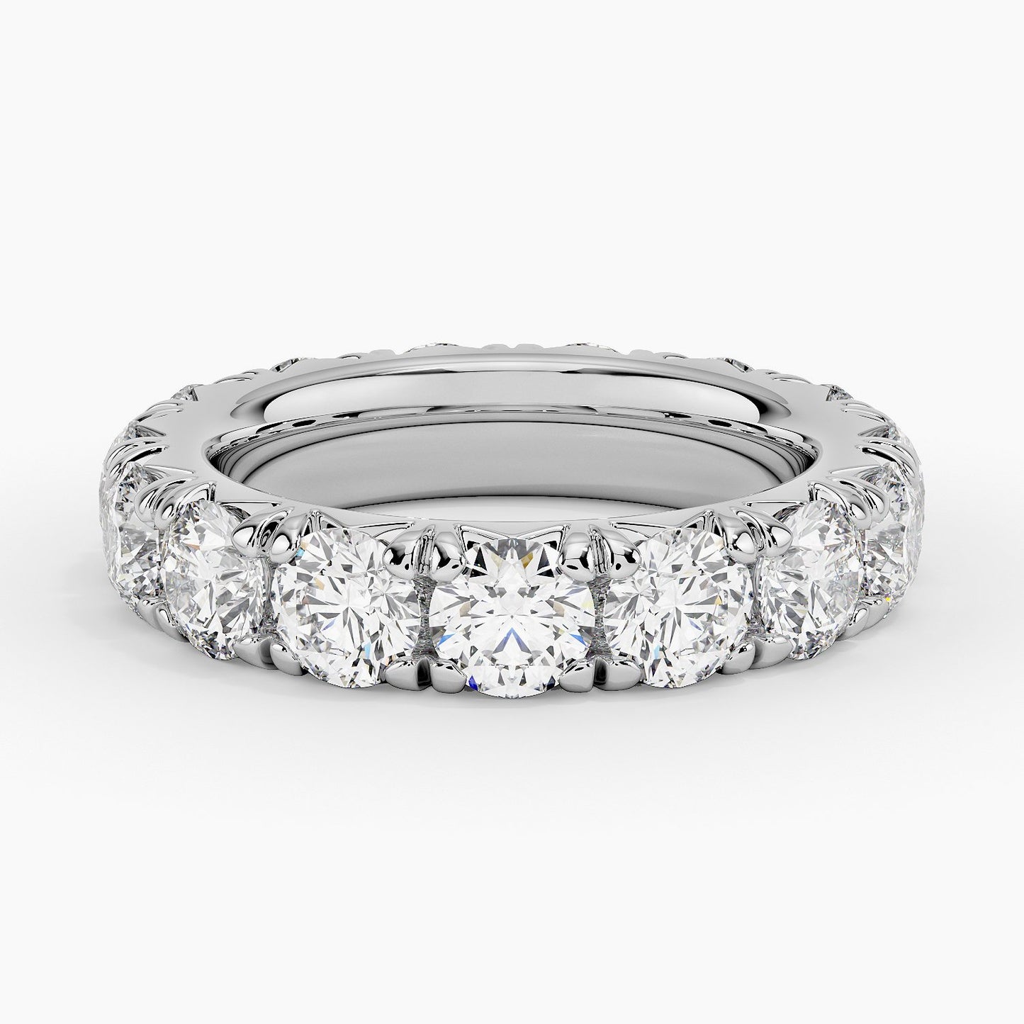 French Pavé Eternity Lab Diamond Ring (2 ct. tw.) in Platinum