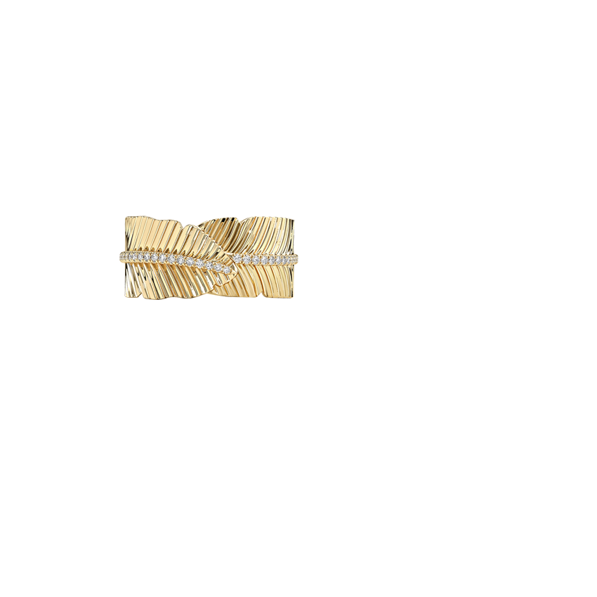 Jane Goodall Leaf Lab Diamond Ring (1/4 ct. tw.) in 14K Yellow Gold