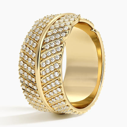 Jane Goodall Pavé Leaf Lab Diamond Ring (1 ct. tw.) in 14K Yellow Gold