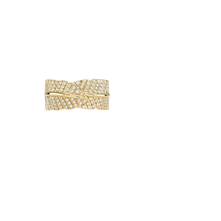 Jane Goodall Pavé Leaf Lab Diamond Ring (1 ct. tw.) in 14K Yellow Gold