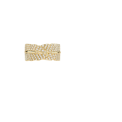 Jane Goodall Pavé Leaf Lab Diamond Ring (1 ct. tw.) in 14K Yellow Gold