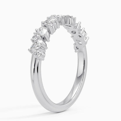 Olivetta Half Coverage Lab Diamond Ring in 18K White Gold
