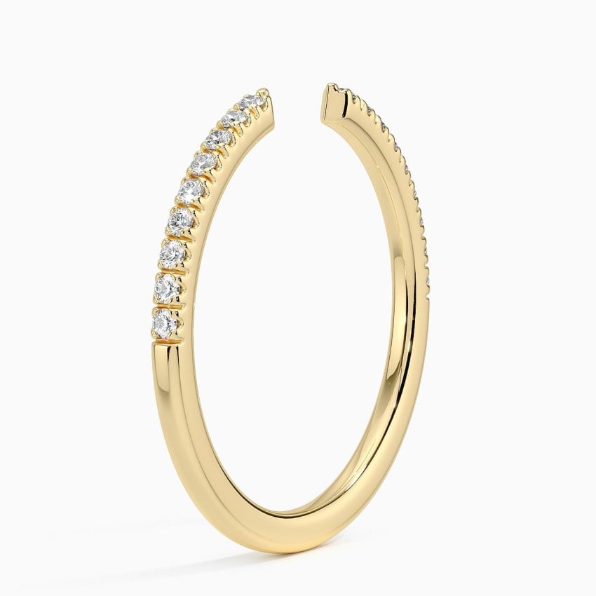 Sia Half Coverage Lab Diamond Ring (1/8 ct. tw.) in 14K Yellow Gold