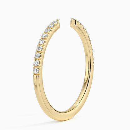 Sia Half Coverage Lab Diamond Ring (1/8 ct. tw.) in 14K Yellow Gold