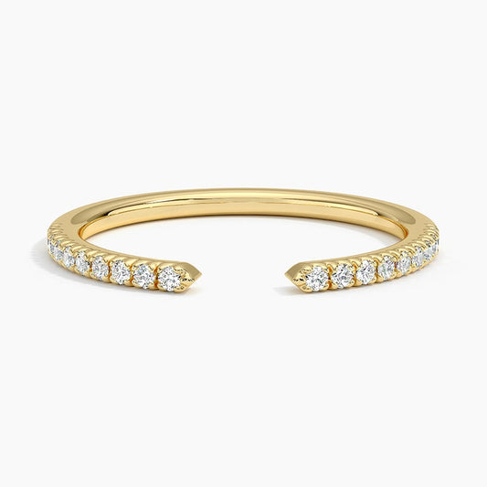 Sia Half Coverage Lab Diamond Ring (1/8 ct. tw.) in 14K Yellow Gold