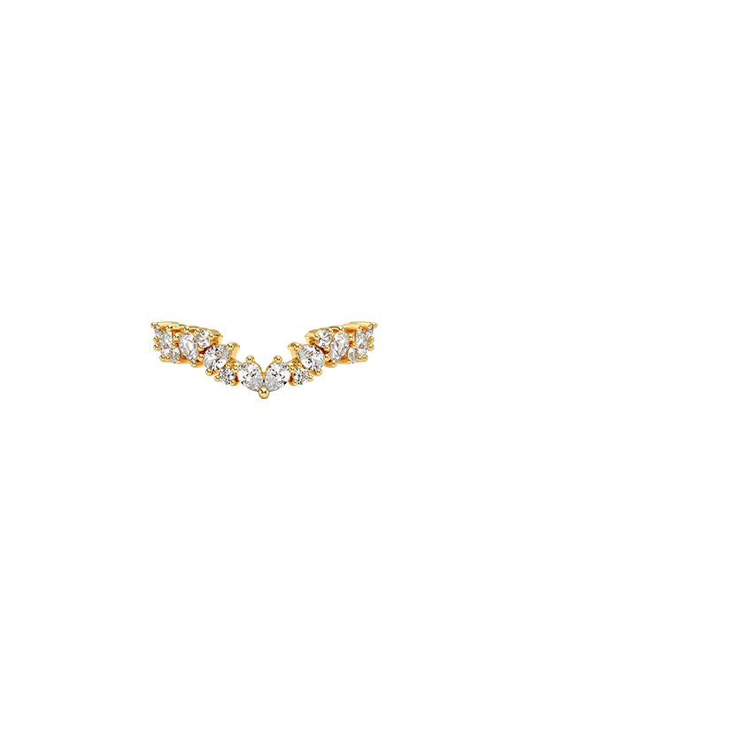 Olivetta Contoured Lab Diamond Ring (1/2 ct. tw.) in 18K Yellow Gold