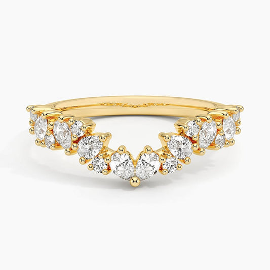 Olivetta Contoured Lab Diamond Ring (1/2 ct. tw.) in 18K Yellow Gold