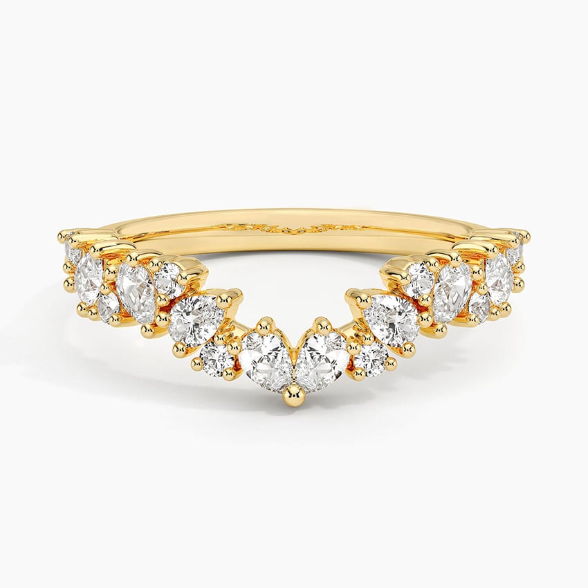 Olivetta Contoured Lab Diamond Ring (1/2 ct. tw.) in 18K Yellow Gold