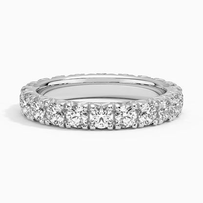 French Pavé Eternity Lab Diamond Ring (2 ct. tw.) in Platinum