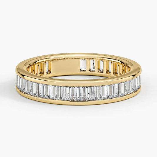 Channel Set Baguette Eternity Lab Diamond Ring (1 1/2 ct. tw.) in 18K Yellow Gold
