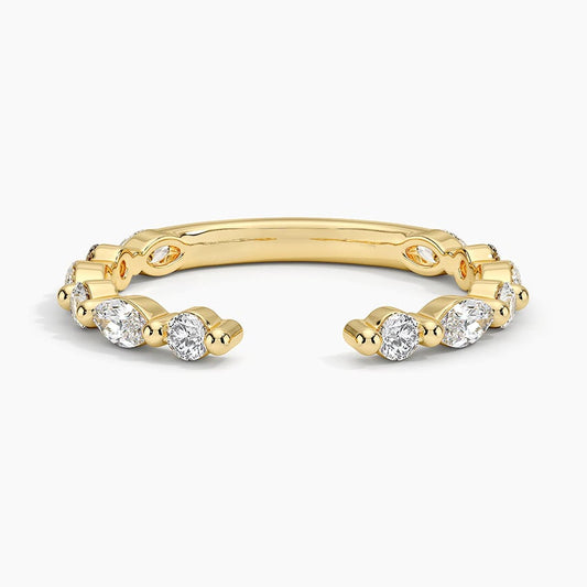 Versailles Lab Diamond Open Ring (1/2 ct. tw.) in 18K Yellow Gold
