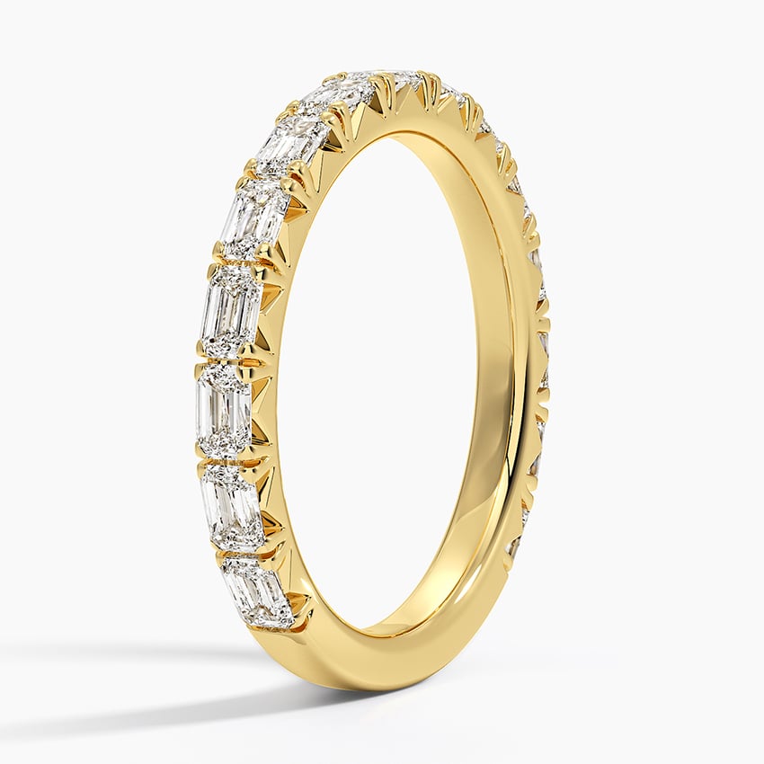 Nathalie Emerald Cut Lab Diamond Ring (7/8 ct. tw.) in 18K Yellow Gold