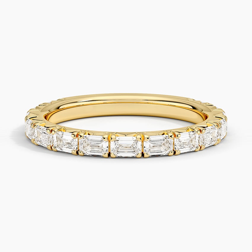 Nathalie Emerald Cut Lab Diamond Ring (7/8 ct. tw.) in 18K Yellow Gold