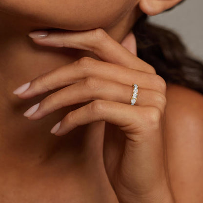 Nathalie Emerald Cut Lab Diamond Ring (2 1/2 ct. tw.) in 18K Yellow Gold