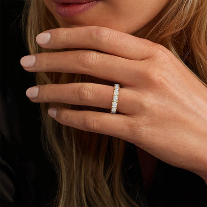 Nathalie Emerald Cut Lab Diamond Ring (2 1/2 ct. tw.) in 18K Yellow Gold