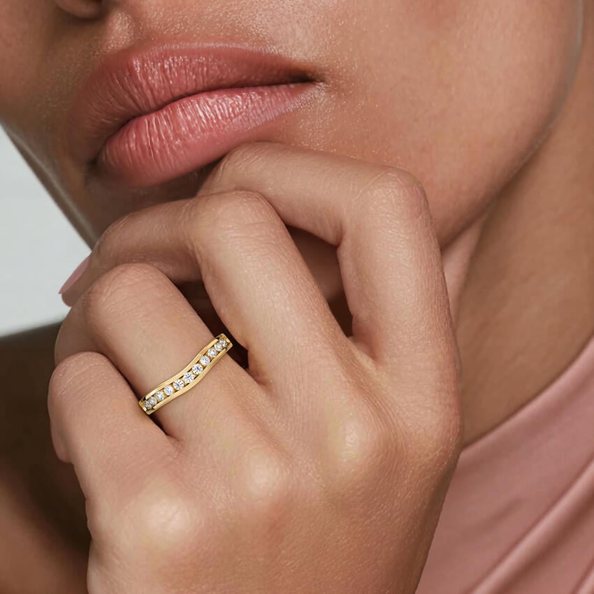 Versailles Half Coverage Lab Diamond Ring (3/8 ct. tw.) in 18K Yellow Gold