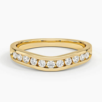 Zadie Channel Set Contour Lab Diamond Ring (1/4 ct. tw.) in 18K White Gold