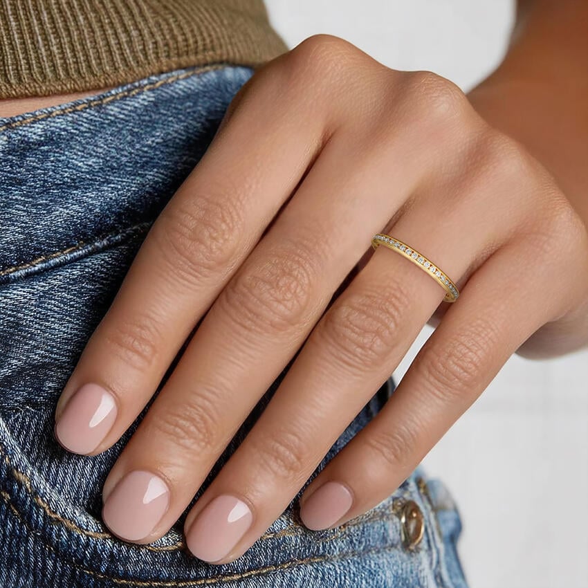 Tabitha Channel Set Eternity Lab Diamond Ring (1/3 ct. tw.) in 18K Yellow Gold