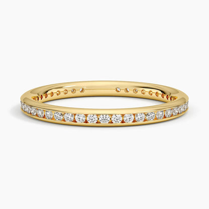 Tabitha Channel Set Eternity Lab Diamond Ring (1/3 ct. tw.) in 18K Yellow Gold