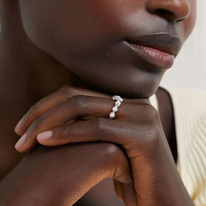 Cannes Curved Lab Diamond Ring (1 ct. tw.) in 18K Yellow Gold