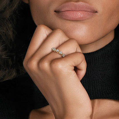 Cannes Curved Lab Diamond Ring (1 ct. tw.) in 18K Yellow Gold