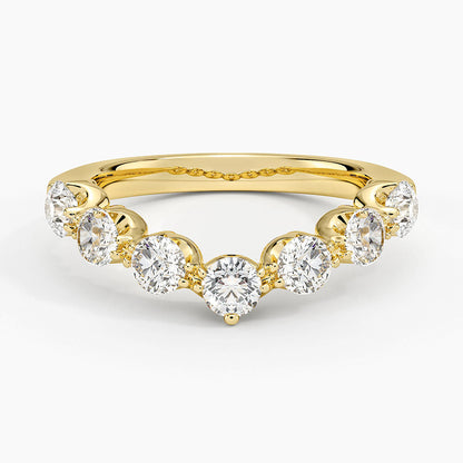 Cannes Curved Lab Diamond Ring (1 ct. tw.) in 18K Yellow Gold
