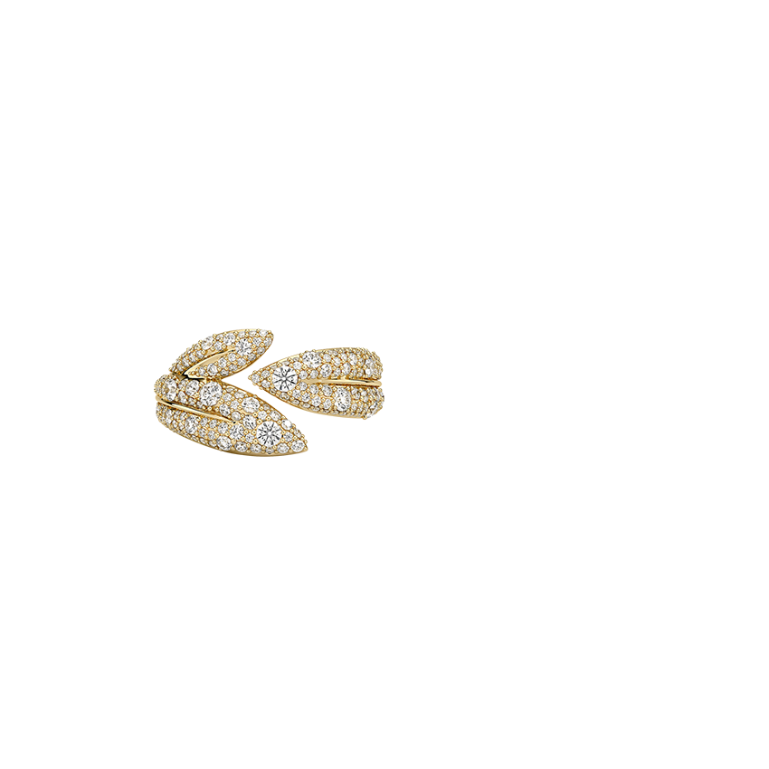 Jane Goodall Pavé Olive Branch Lab Diamond Ring (7/8 ct. tw.) in 14K Yellow Gold