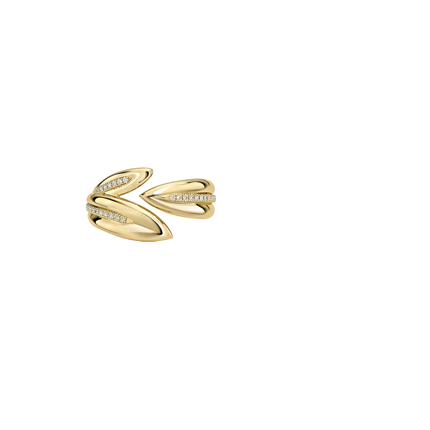 Jane Goodall Olive Branch Lab Diamond Ring (1/8 ct. tw.) in 14K Yellow Gold
