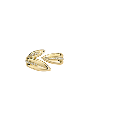 Jane Goodall Olive Branch Lab Diamond Ring (1/8 ct. tw.) in 14K Yellow Gold