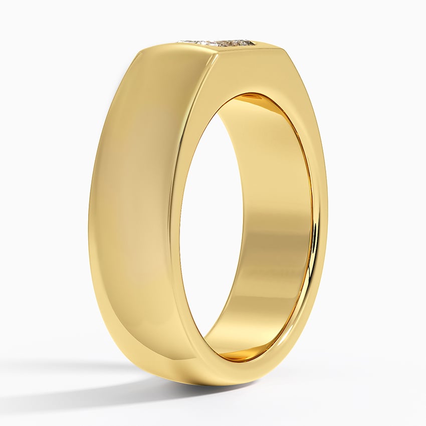 Zola Lab Diamond Cigar Ring in 14K Yellow Gold