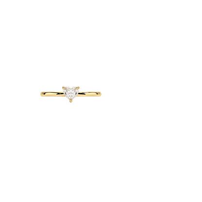 Heart Shaped Lab Diamond Ring in 14K Yellow Gold